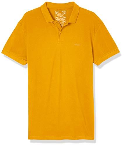 Camisa polo básica com logo, Colcci, Masculino, Amarelo (Amarelo Fireball), GG