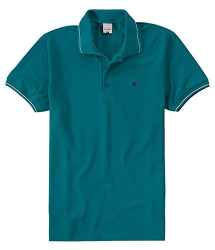 Camisa Polo Slim Piquê Premium, Malwee, Masculino, Verde Água, XGG