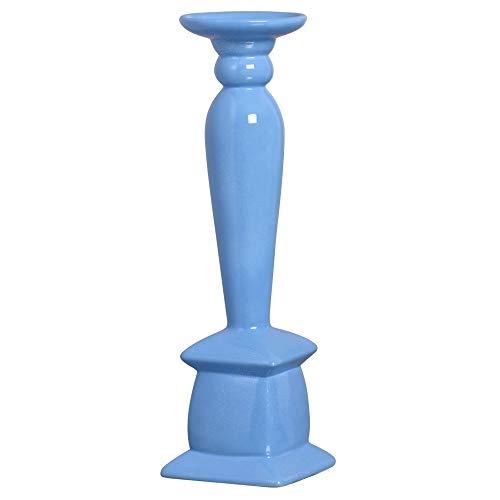 Pedestal Para Arranjos Ceramicas Pegorin Azul Frozem