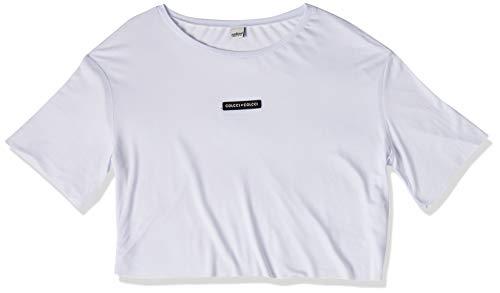 Camiseta com Tag Borracha em Neon, Colcci Fitness, Feminino, Branco, G