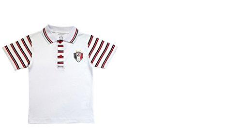 Camiseta Polo Manga Curta Joinville, Rêve D'or Sport, Criança Unissex, Branco/Vermelho/Preto, 3