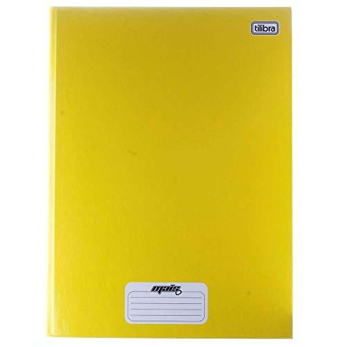Caderno Brochura Capa Dura, Tilibra, D+, 48 Folhas, Tamanho Universitário (20x27 cm), Amarelo, Pautado, 1 Matéria