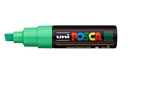 Pc-8K Caneta Posca, Uni-Ball, Verde Fluo, Caixa C/6 Unidades