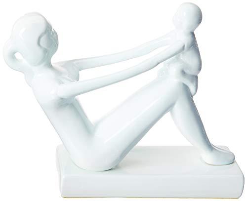 Estatua Mãe E Filho Na Base Ceramicas Pegorin Branco