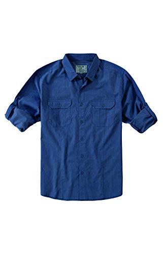 Camisa Manga Longa com Bolsos, Enfim, Meninos, Azul, P