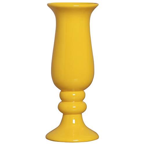 Vaso Imperial Pé De Ceramica Ceramicas Pegorin Amarelo