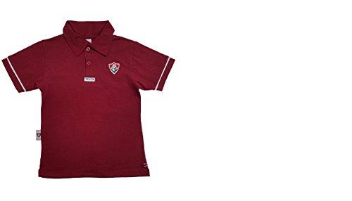 Camisa Polo Fluminense, Rêve D'or Sport, Criança Unissex, Grená/Verde/Branco, 8