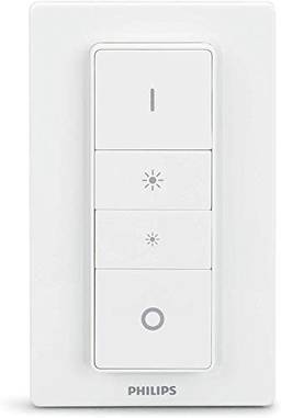 Philips Hue Dimmer Switch - Interruptor De Comando Sem Fio Requer Hue Hub, Iluminação Inteligente, Exclusivo Para Produtos Da Philips Hue, Compatível Com Amazon Alexa. Philips Hue No Voltagev Branco