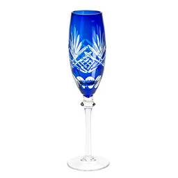 Conjunto de 6 Taças para Champanhe de Vidro Sodo-Cálcico Rojemac Azul