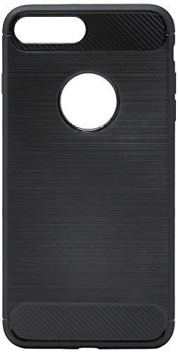 1338-Capa Protetora Carbon Fiber para iPhone 7/8 PLUS, iWill, Capa Anti-Impacto, Preta