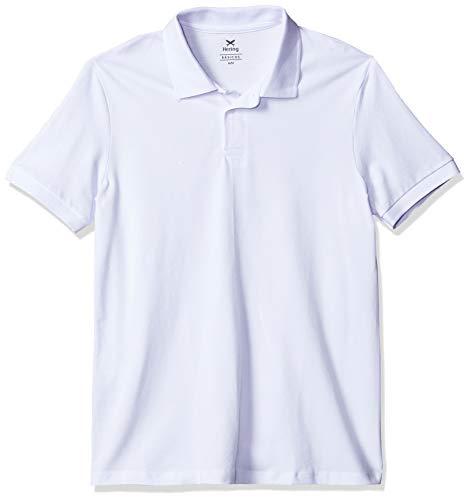 Camisa Polo Básica, Hering, Masculino, Branco, M