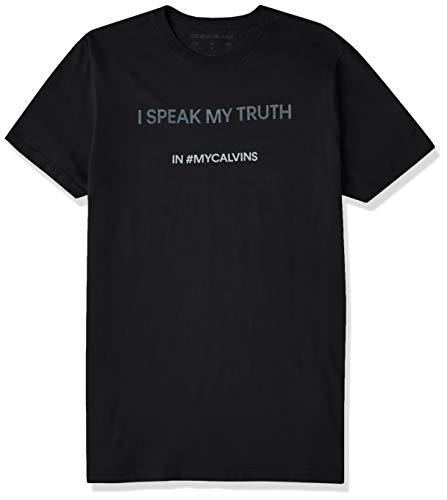 Camiseta I Speak My Truth, Calvin Klein, Masculino, Preto, G