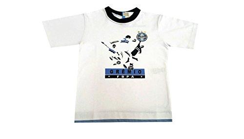 Camiseta Manga Curta Jogadores Grêmio, Rêve D'or Sport, Meninos, Branco/Azul/Preto, 8