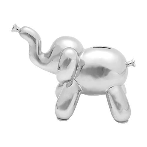 Decoração em Cerâmica Elephant Baloon Urban Prata