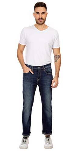 Calça Jeans Aged 1 Year Slim, Replay, Masculino, Lavagem escura, 42
