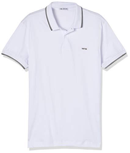 Triton Camisa Polo Básica Masculino, P, Branco
