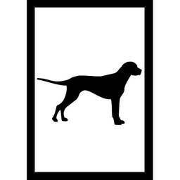 Quadro Ilustração Cachorro Decore Pronto Multicor Pequeno 20x30cm