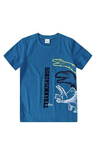 Camiseta Manga Curta Tradicional, Malwee Kids, Meninos, Azul Escuro, 18