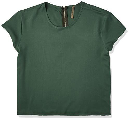 Camiseta com Plaquinha de Metal, Colcci, Feminino, Verde Bryant, G