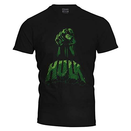 Camiseta masculina Hulk Hand Vingadores Preta Live Comics tamanho:XG;cor:Preto