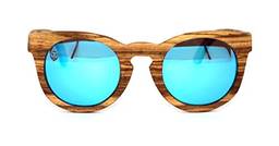 Óculos de Sol de Madeira Franzese Blue, MafiawooD