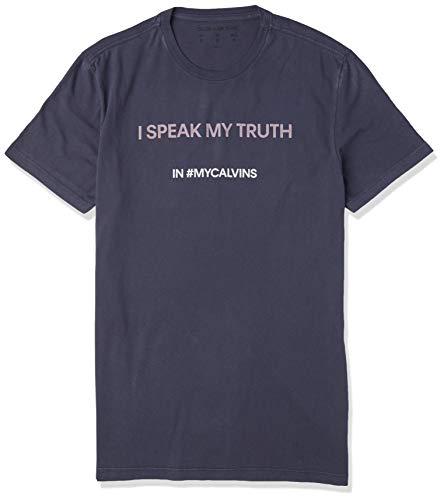 Camiseta I Speak My Truth, Calvin Klein, Masculino, Azul, M