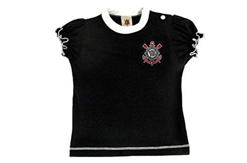 Camiseta Corinthians, Rêve D'or Sport, Meninas, Branco/Preto, 2