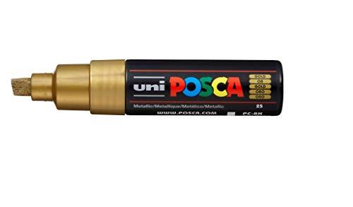 Pc-8K Caneta Posca, Uni-Ball, Ouro, Caixa C/6 Unidades