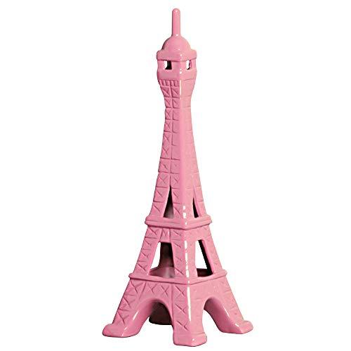 Escultura Torre Eiffel Pequena Ceramicas Pegorin Rosa Confete