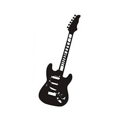 Adesivo de Parede Guitarra Kapos Preto 50X100