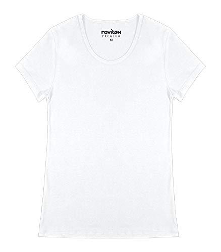 Camiseta Manga Curta Esportiva, Rovitex, Feminino, Branco, GG