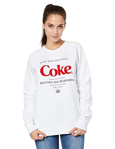 Coca-Cola Jeans, Moletom Estampado, Feminino, Branco, GG