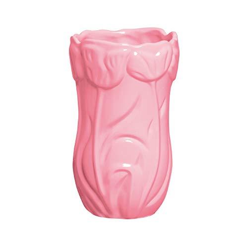 Vaso Relevo Tulipa Peq Ceramicas Pegorin Rosa Confete