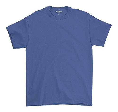 Camiseta Básica Masculina De Algodão Premium (M, Azul Royal)