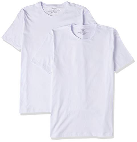 Kit com 2 Camisetas Crew, Calvin Klein, Masculino, Branco, M