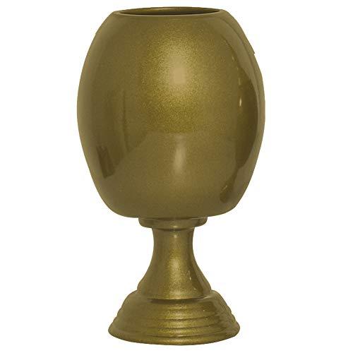 Vaso Taça Veneza Gr Ceramicas Pegorin Bronze Grande