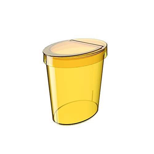 Lixeira Oval Glass 5l Coza Amarelo