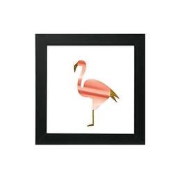 Quadro com Vd Flamingo 30X30Cm Kapos Preto