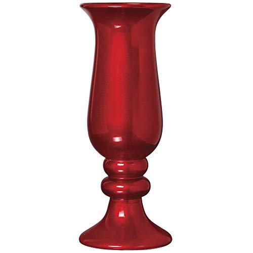 Vaso Imperial Pé De Ceramica Ceramicas Pegorin Vermelho