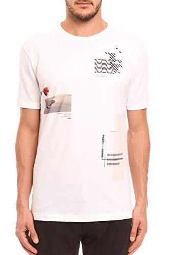 Camiseta Estampada, Forum, Masculino, Off Shell, M