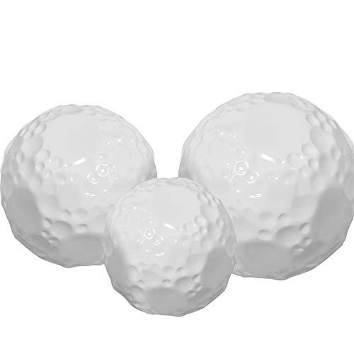Trio De Esferas Lunar Ceramicas Pegorin Branco