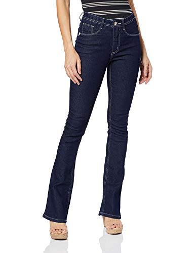 Calça Jeans Boot Cut, Eventual, Feminino, Azul, 42