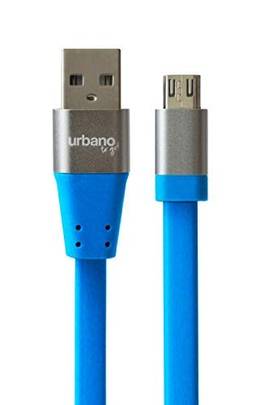 Cabo Micro USB Flat, 1.0M, Urbano, TG-UD0053, Azul