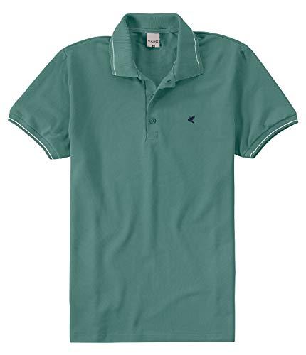 Camisa Polo Slim Piquê Premium, Malwee, Masculino, Verde Militar, P