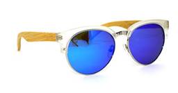 Óculos De Sol De Acetato Com Metal E Bambu Lolla White Blue, MafiawooD