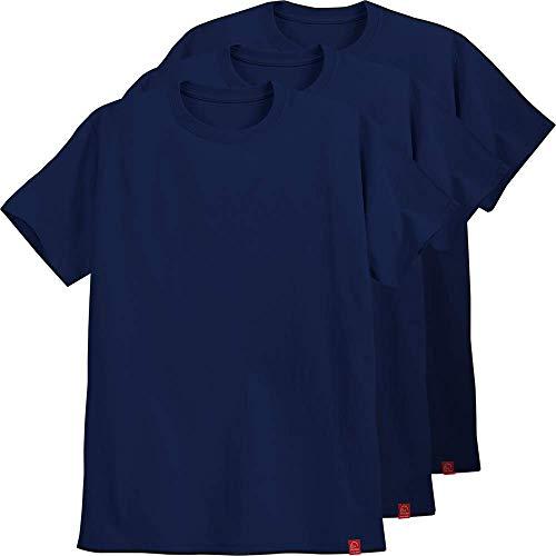 Kit 3 Camisetas Azul Marinho Lisas Camisas Sem Estampa Ultra Skull G