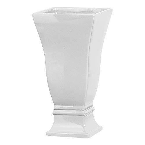 Vaso Quadrado G 2 Ceramicas Pegorin Branco Grande