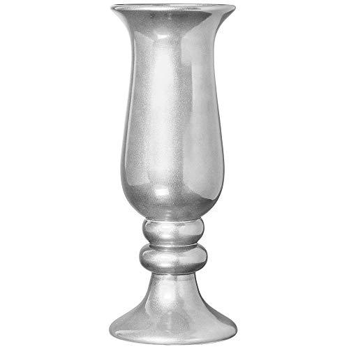 Vaso Imperial Pé De Ceramica Ceramicas Pegorin Prata