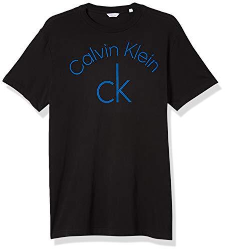 Camiseta Slim Estampada, Calvin Klein, Masculino, Preto, P