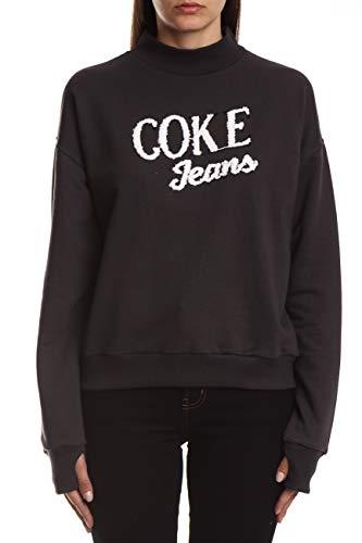 Blusa de moletom bordado, Coca-Cola Jeans, Feminino, Cinza, G